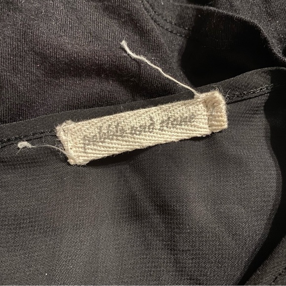 Pebble & Stone Black Sheer 3/4 Sleeve Tiered Top - Picture 4 of 5